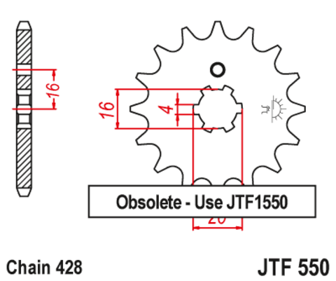 Звезда ведущая JTF550-15