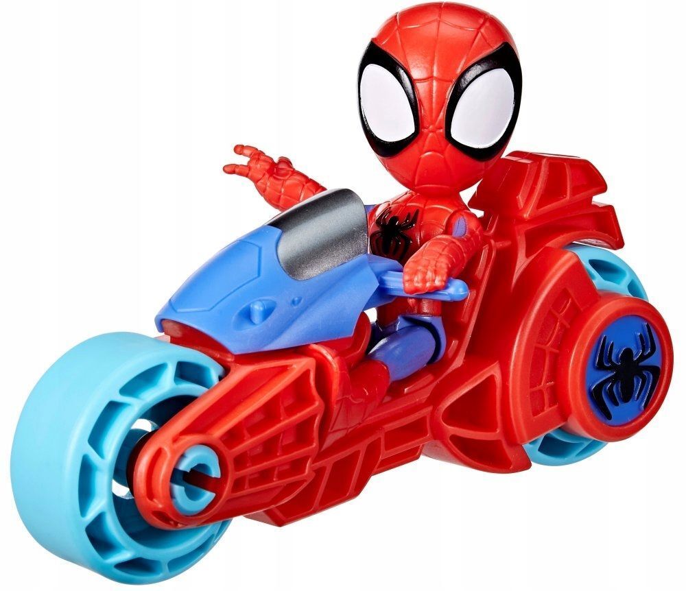 Фигурки Hasbro Spidey Amazing Friends - Фигурка супергероя Спайди на  мотоцикле F7459 купить в Москве | Доставка по России.