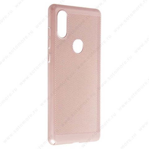 Накладка пластиковая перфорированная для Xiaomi Mi Mix 2S розовый