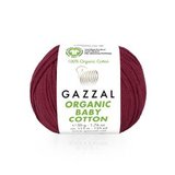 Пряжа Gazzal Organic Baby Cotton 429 бордо