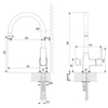 Lemark LM7261BL086 Комплект: Смеситель LM7261BL для кухни + Фильтр для очистки жесткой воды OPTIMA, защита от накипи