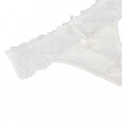 Трусики танга Sexy Floral Lace, белые, XL-2XL