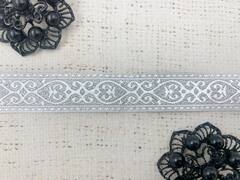 Тесьма жаккард, ш. 2 см, серебро