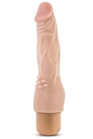 Телесный вибратор-реалистик с шипиками в основании Mr. Skin Cock Vibe 4 - 20,3 см. - Blush Novelties Dr. Skin BL-10123