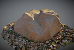 Декоративный камень на люк D100/35 - коричневый