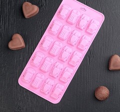 Форма для мастики и шоколада 20 ячеек 22x10x1,8 см "Автомобили"