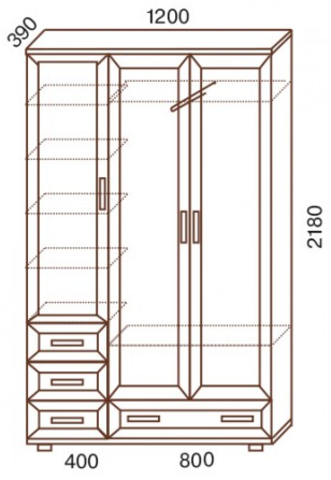 Модуль №161 Шкаф-прихожая универсальный