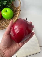 Яблоко зеленое, розовое, бордовое, реалистичное, 8,5 см, муляж, пенопласт, цвет микс, набор 3 шт.