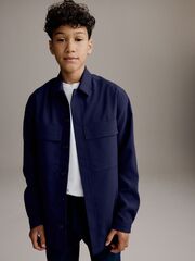 Рубашка для мальчика Next E25-143, Темно-синий