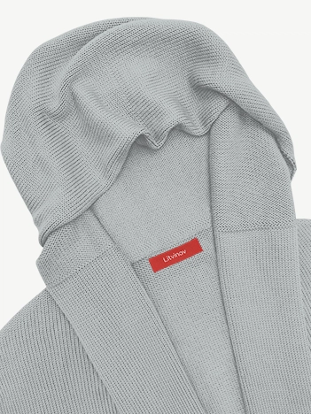 Кардиган с капюшоном из мягкой шерсти