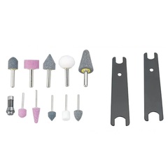 Jonnesway JAG-0913RMK Набор бормашинка пневматическая угловая 18000 об/мин., патрон 3/6 мм, L-155 мм с насадками, 15 предметов