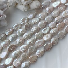 Жемчуг натуральный барочный, капля, 13,9-15,5 мм, 1 нить, Ж033