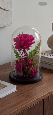 Роза в колбе «Малиновый цветочек»