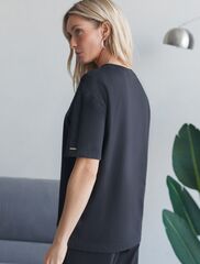 Футболка с принтом свободная эластичная из премиального хлопка  D49.136 (130745)