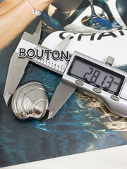 Пуговицы в форме ракушки серебристые