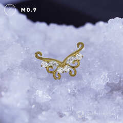 Butterfly Swallowtail Crystal PVD Yellow