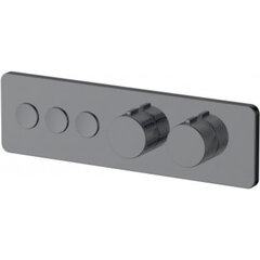 Allen Brau 5.33003-MG 5.33003-MG LIBERTY X3 Смесит. встр.,3 выхода (Push key),Термостат, скрыт.часть, графит браш (345497) фото