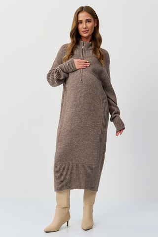 Платье для беременных 17572 кофе меланж