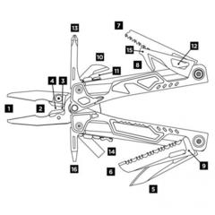 Мультитул Leatherman OHT Coyote, 16 функций, чёрный нейлоновый чехол (831640) | Multitool-Leatherman.Ru