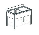 фото 1 ВАННА МОЕЧНАЯ APACH CHEF LINE L2S166-54 на profcook.ru