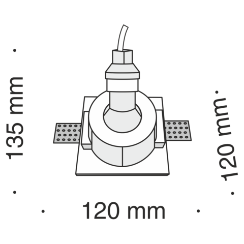 Встраиваемый светильник Technical Gyps Modern DL001-1-01-W