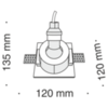 Встраиваемый светильник Technical Gyps Modern DL001-1-01-W