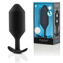 Черная анальная пробка для ношения B-vibe Snug Plug 6 - 17 см. - 