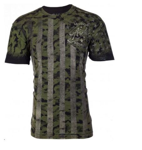 Archaic | Футболка мужская Nation Black Camo AM1704BCM от Affliction перед