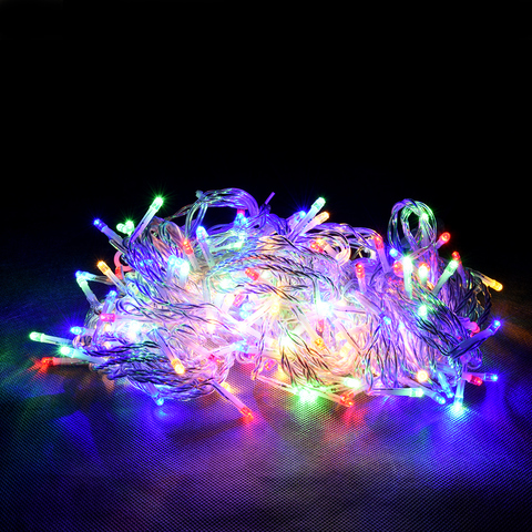 Электрогирлянда "Занавес" 192 разноцветных LED, 6 нитей, размер 1х4м, IP44