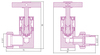 Сунержа 032-1411-1234 Вентиль 3D правый (крест) G 1/2" НР х G 3/4" НГ (Матовое золото)