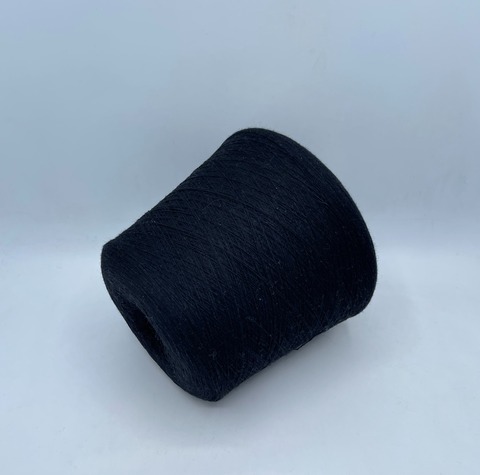 Бобинная пряжа (пр.Италия), 1500м /100гр, 80%шерсть, 20%полиамид, цвет- Черный, арт.31772