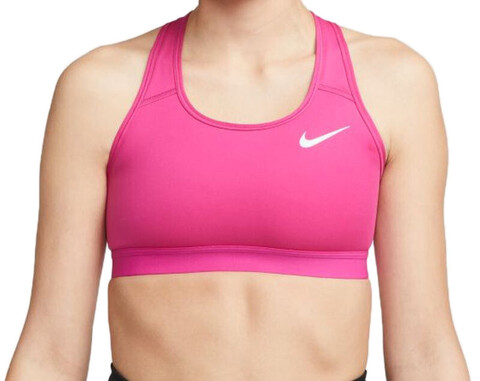 Бюстгальтер спортивный Nike Dri-Fit Swoosh Band Bra Non Pad - active pink/active pink/white