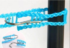 Веревка для сушки белья на плечиках, цвет синий, 5 м
