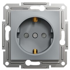 РОЗЕТКА С/У 1-ГНЕЗДО С/З 16A С/З/Ш ВИНТ КЛЕММЫ МЕХ СТАЛЬ ASFORA /SCHNEIDER/