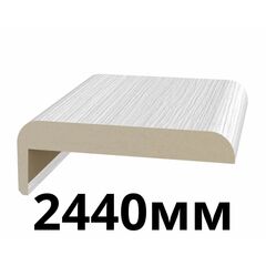 Наличник телескопический 75х10х2440мм экошпон Ясень серебристый