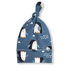 Шапочка с узелком (пингвины)