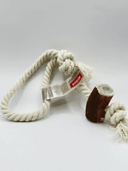 4 Dogs игрушка веревочная с петлей с рогом оленя