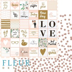 Бумага для скрапбукинга FLEUR-design, двусторонняя 30*30 см, 190 гр.