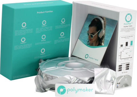Пластик для 3D-принтера PolyMaker PolyMax PETG, 1.75 мм, 0,75 кг, Белый