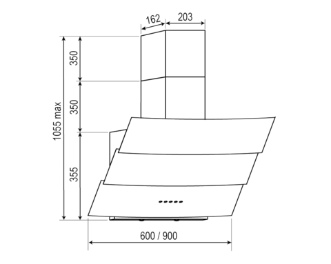 RAINFORD RCH-3631 Black glass