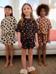 Пижама для девочки Next 608-506, 3 шт., Черный, Бежевый, Молочный