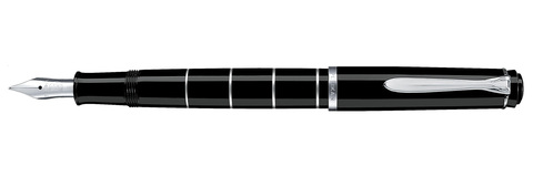 Ручка перьевая Pelikan Elegance Classic M215 Rings, Black CT, M (948281)