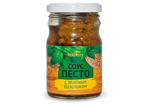 Соус Песто с зеленым базиликом, 180г