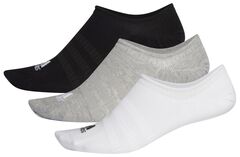 Носки теннисные Adidas Light No Show 3PP - grey/white/black