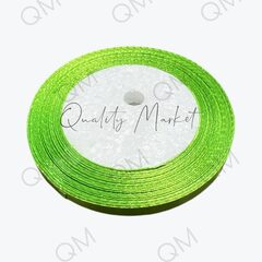 Лента атласная 6 мм 25 ярд (салатовая) №137