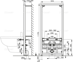 A105/1120 Монтажная рама для биде