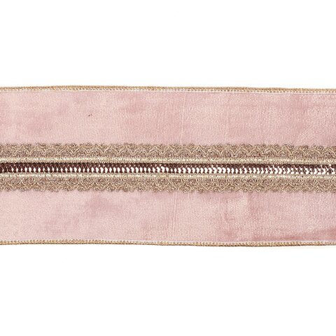 Лента 5м Goodwill розовая/золотая