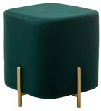 Пуф для гостиной OTTO, цвет Velutto 33 Изумрудный, велюр / золотой каркас