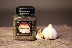 Соль чёрная с чесноком в банке, 400 г