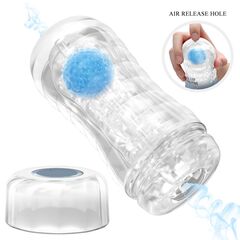 Прозрачный текстурированный мастурбатор Vacuum Cup Masturbator Planet - 